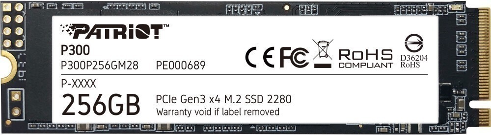 

Твердотельный накопитель (SSD) Patriot 256Gb P300, 2280, PCI-E 3.0 x4, NVMe (7SPD0CM100-PB00) Bulk (OEM)