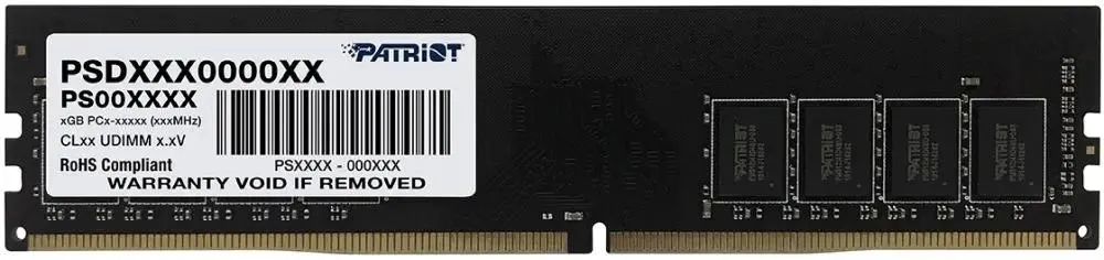 

Память DDR4 DIMM 16Gb, 2666MHz, CL19, 1.2V, Patriot Memory Signature Line (PSD416G266682) Retail, PSD416G266682