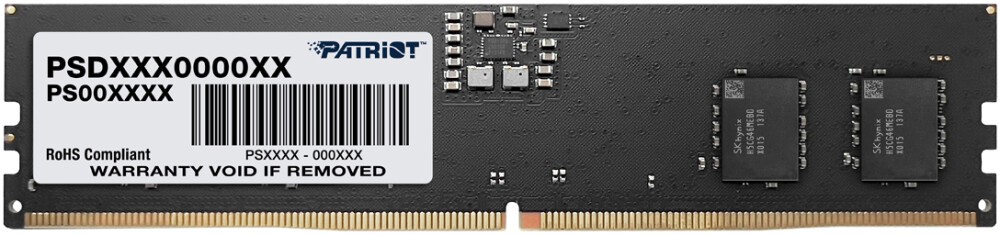 

Память DDR5 DIMM 16Gb, 5200MHz, CL46, 1.1V, Patriot Memory Signature Line (PSD516G56002) Retail, PSD516G56002