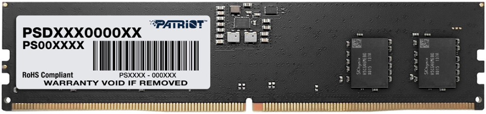 

Память DDR5 DIMM 8Gb, 5200MHz, CL42, 1.1V, Patriot Memory Signature Line (PSD58G520081) Retail, PSD58G520081