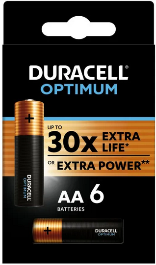 

Батарея Duracell Optimum, AAA (LR03), 1.5V, 6 шт. (B0056023)