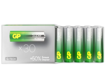 Батарейка GP Super Alkaline, AA (LR6), 1.5V, 30 шт