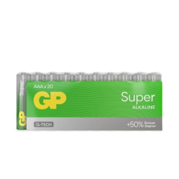Батарейка GP Super Alkaline, AAA (LR03), 1.5V, 20 шт