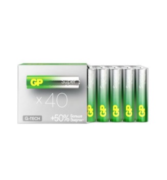 

Батарейка GP Super Alkaline, AAA (LR03), 1.5V, 40 шт. (4891199227363)