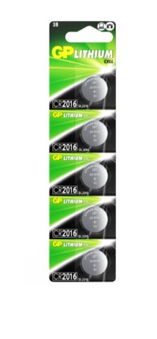 

Батарейка GP Lithium Cell, CR2016, 3V, 5 шт. (CR2016-8CR5)