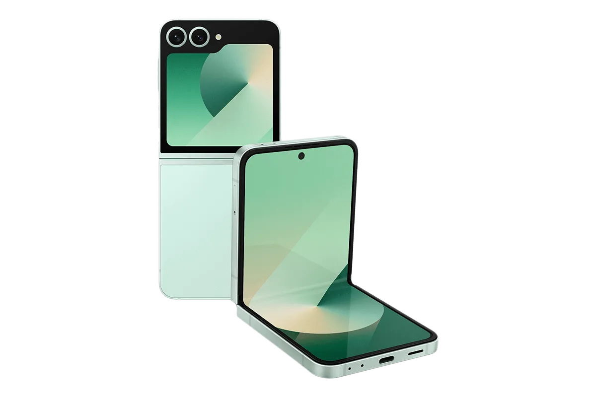 

Смартфон Samsung Galaxy Z Flip6, 6.7" 2640x1080 Dynamic AMOLED 2X, Qualcomm Snapdragon 8 Gen 3, 12Gb RAM, 512Gb, 3G/4G/5G, NFC, Wi-Fi, BT, 2xCam, 2-Sim, 4000 мА⋅ч, USB Type-C, Android 14, мятный (SM-F741BLGHCAU), Galaxy Z Flip6