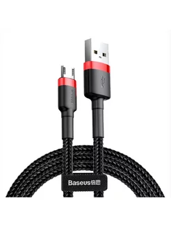 

Кабель USB-Micro USB, быстрая зарядка, 2.4А, 1 м, черный/красный, Baseus Cafule (CAMKLF-B91)