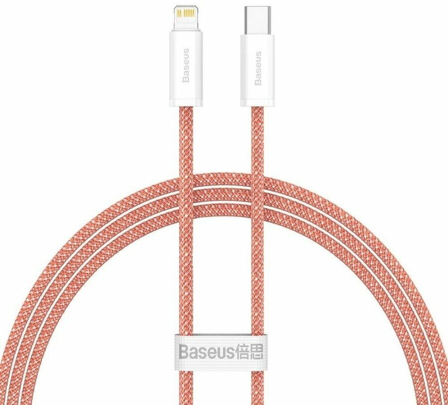 

Кабель USB Type-C-Lightning 8-pin, быстрая зарядка, 2.4А, 20 Вт, 1 м, оранжевый, Baseus Dynamic Series (CALD000007)