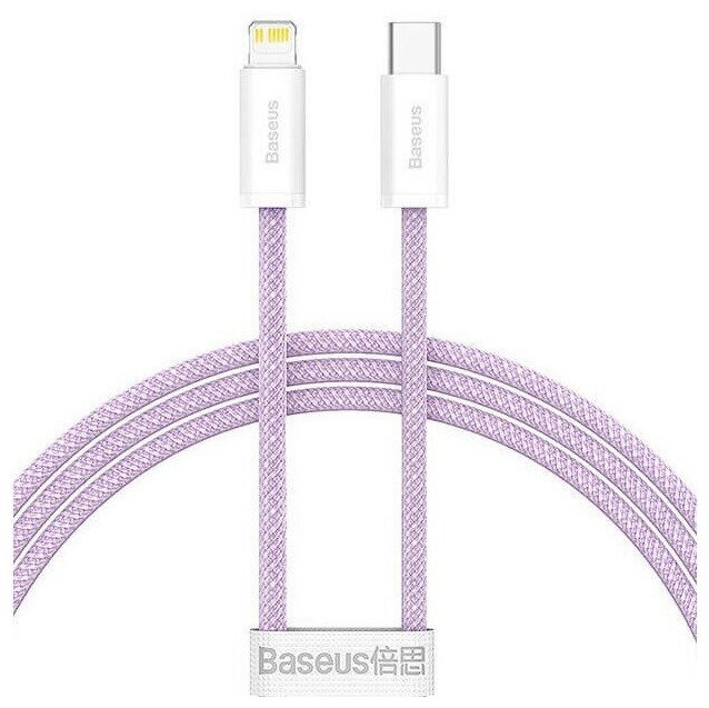 

Кабель USB Type-C-Lightning 8-pin, быстрая зарядка, 2.4А, 20 Вт, 1 м, фиолетовый, Baseus Dynamic Series (CALD000005)