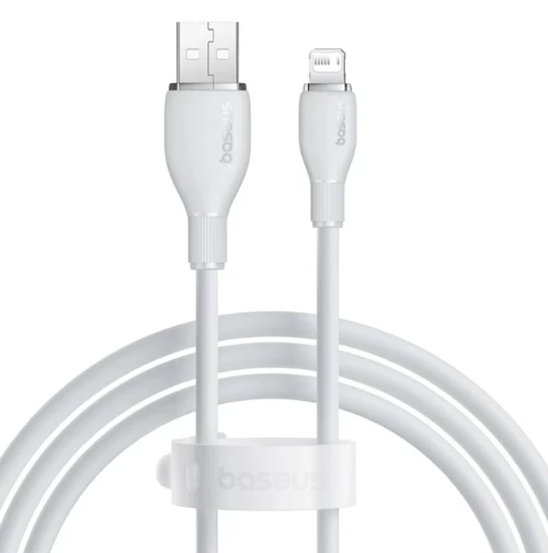 

Кабель USB-Lightning 8-pin, быстрая зарядка, 2.4А, 20 Вт, 2 м, белый, Baseus Pudding (P10355700221-01)