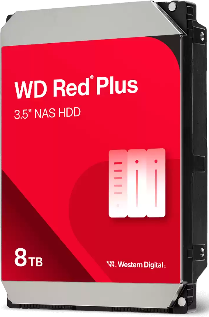 

Жесткий диск (HDD) Western Digital 8Tb Red Plus, 3.5", 5640 об/мин, 256Mb, SATA 6Gb/s (WD80EFPX)