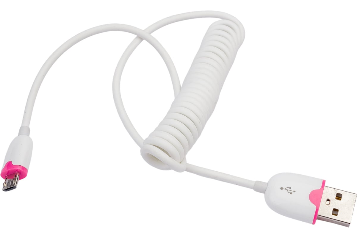 

Кабель USB 2.0(Am)-micro USB (m), 2.4А, 1 м, белый, REXANT (18-4301)