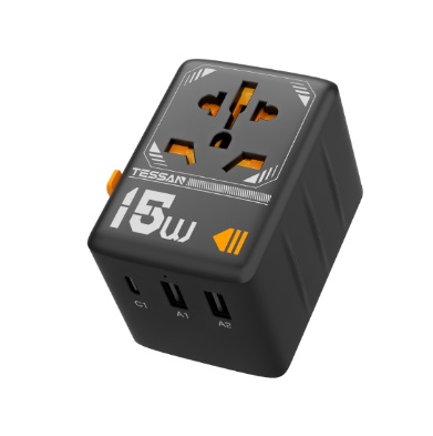 Сетевой фильтр Tessan TS-WTA-01, 1-розетка, черный (TS-WTA-01)