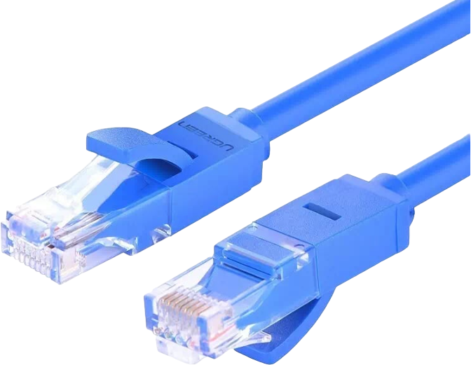 Патч-корд UTP кат.6, 2 м, RJ45-RJ45, синий, CCA, UGREEN NW102 (11202)