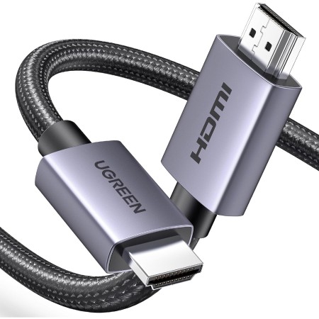 

Кабель HDMI(19M)-HDMI(19M) v2.0 4K, экранированный, 1 м, серый UGREEN HD153 (25297), HD153