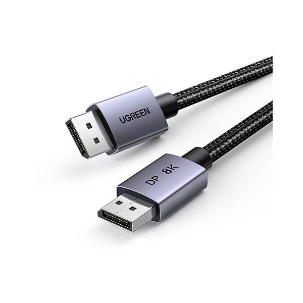 

Кабель DisplayPort (19M)-DisplayPort (19M) v1.4 4K/8K, экранированный, 2 м, серый UGREEN DP120 (25905), DP120
