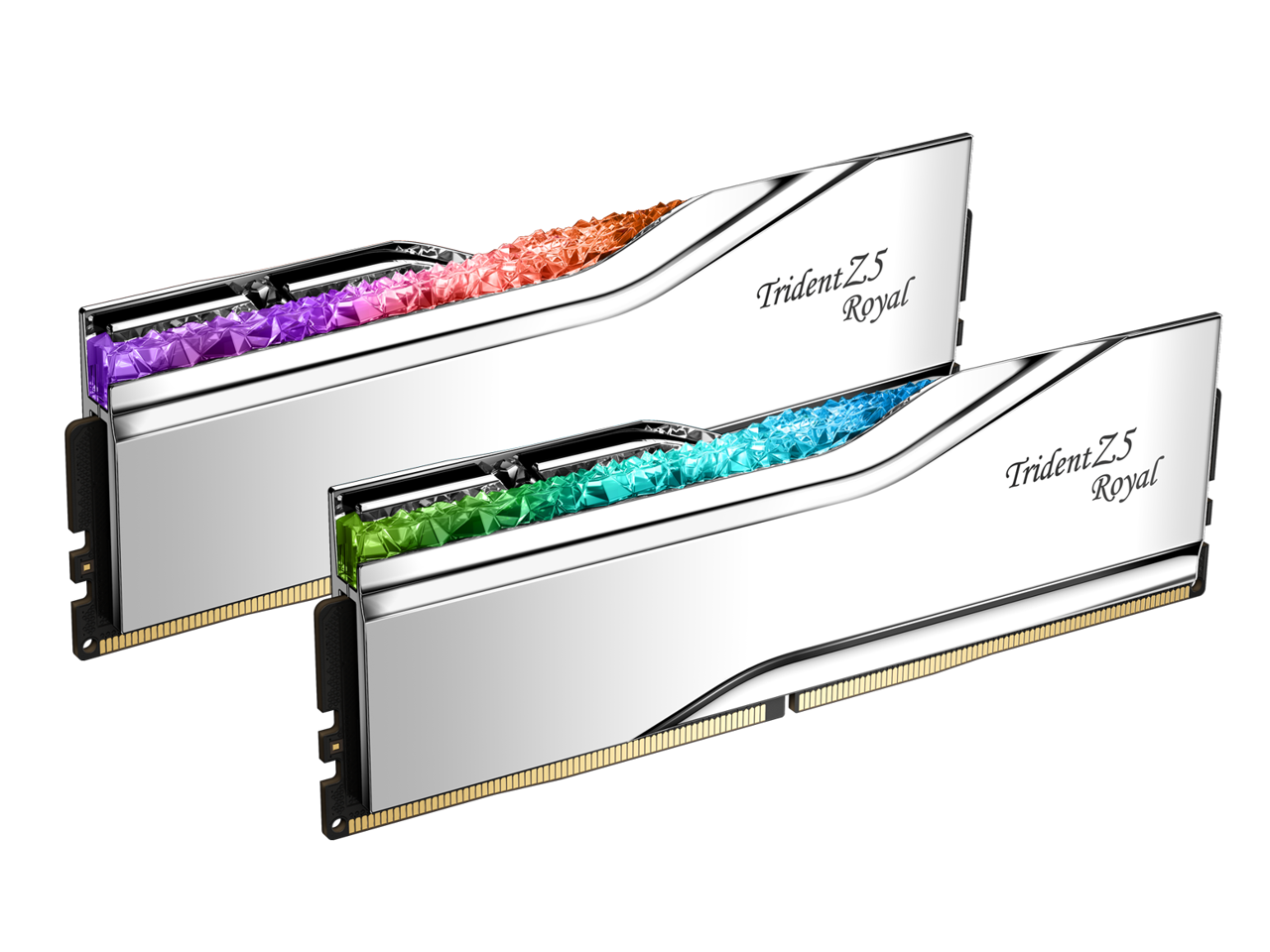 

Комплект памяти DDR5 DIMM 64Gb (2x32Gb), 6400MHz, CL32, 1.4V, G.Skill Trident Z5 Royal (F5-6400J3239G32GX2-TR5S) Retail