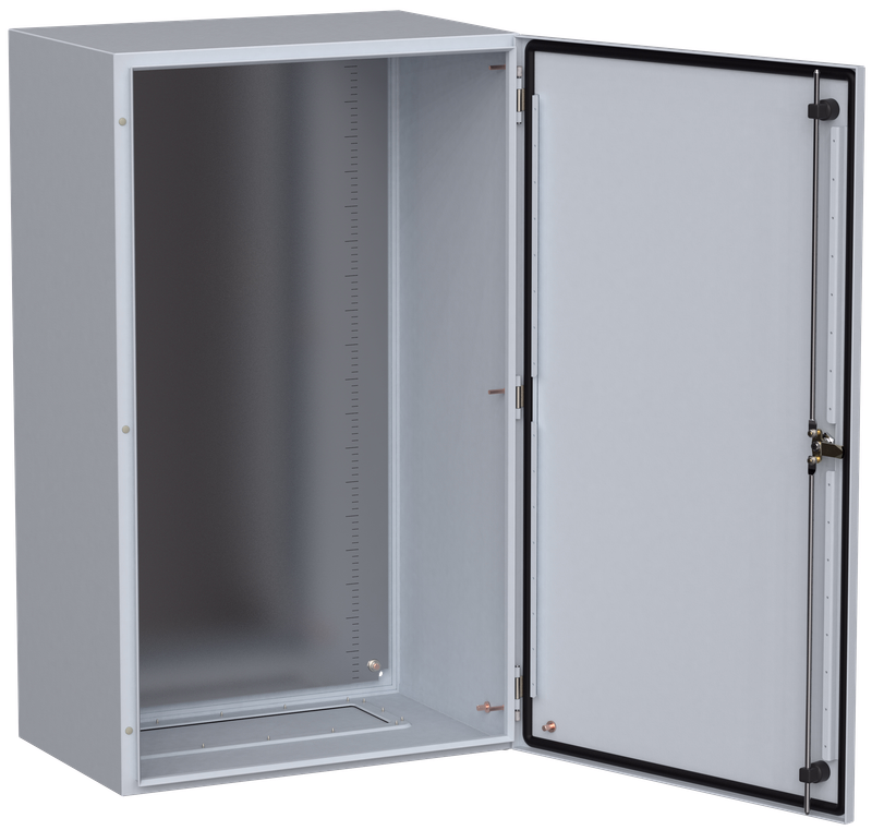 

Корпус металлический с монтажной панелью 1 м x 60 см x 30 см, IP66, УХЛ1, замок с ключом, серый, IEK TITAN 5 ЩМП-100.60.30 (TI5-10-N-100-060-030-66), ЩМП-100.60.30