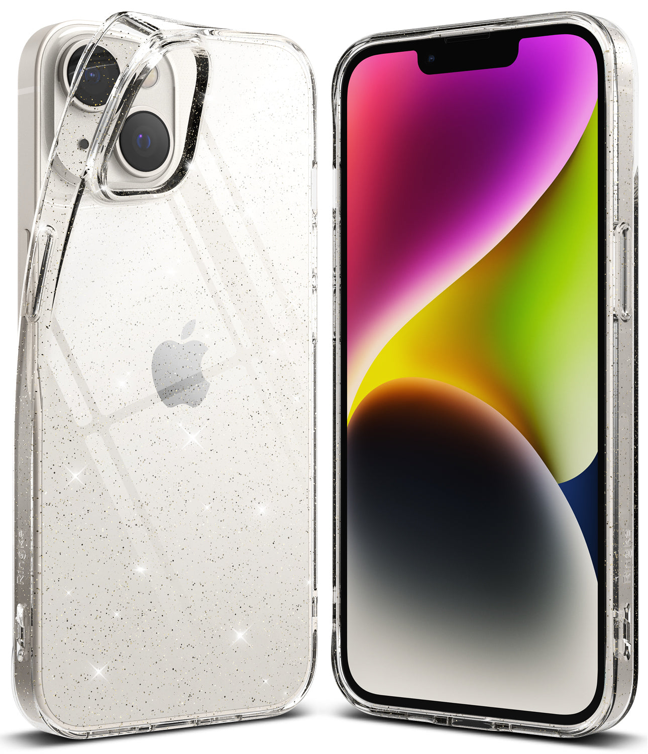 

Чехол-накладка Ringke Air для смартфона Apple iPhone 14 Plus, силикон, прозрачный блестки (0004186543)