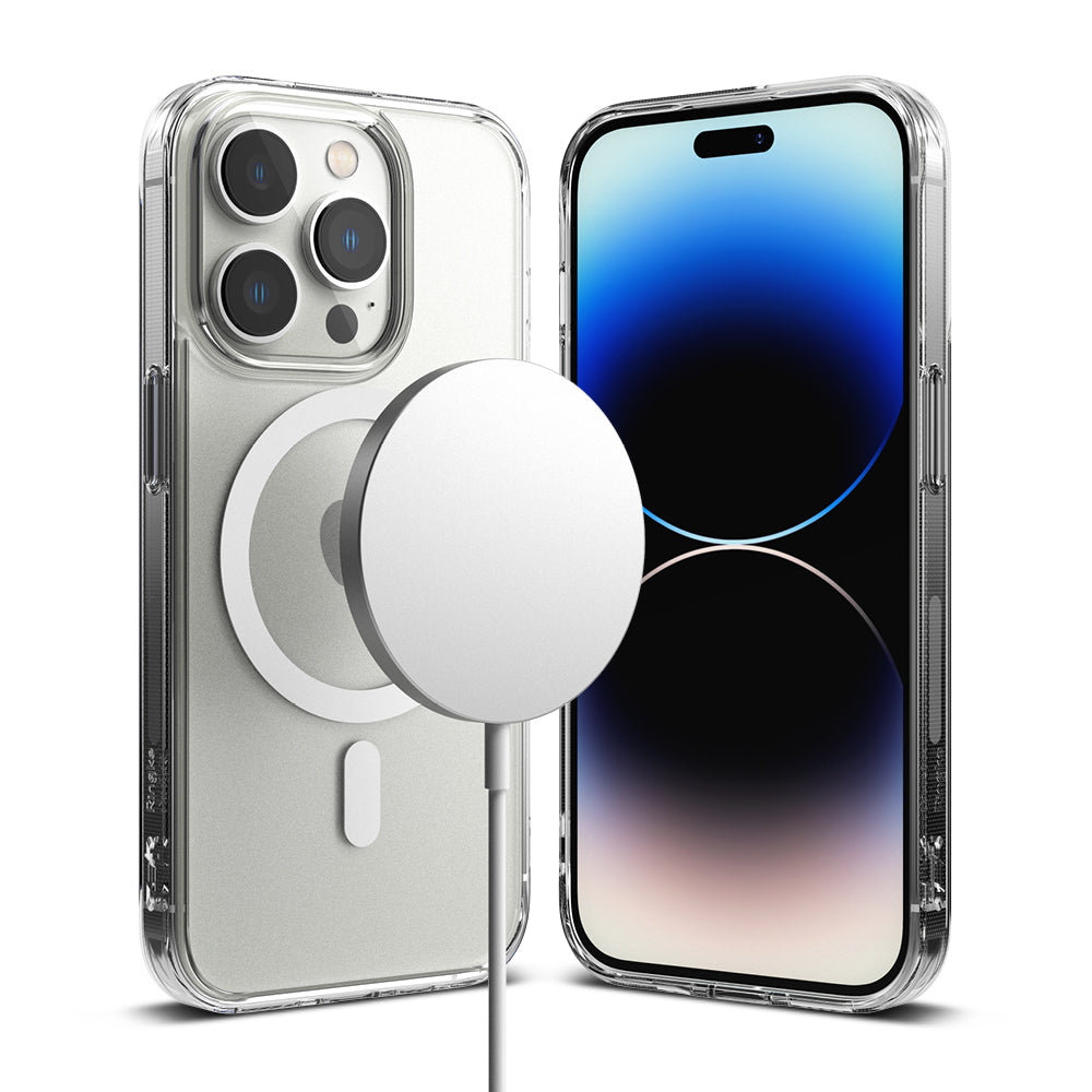 

Чехол-накладка Ringke Fusion Magnetic Matte для смартфона Apple iPhone 14 Pro, силикон, прозрачный (0004190332)