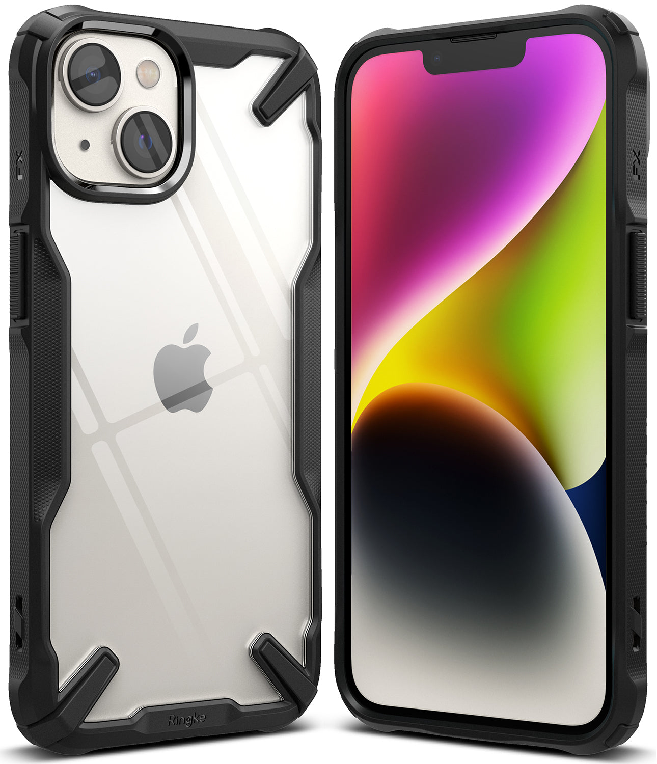 Чехол Ringke Fusion X для смартфона Apple iPhone 14 Plus, прозрачный/черный