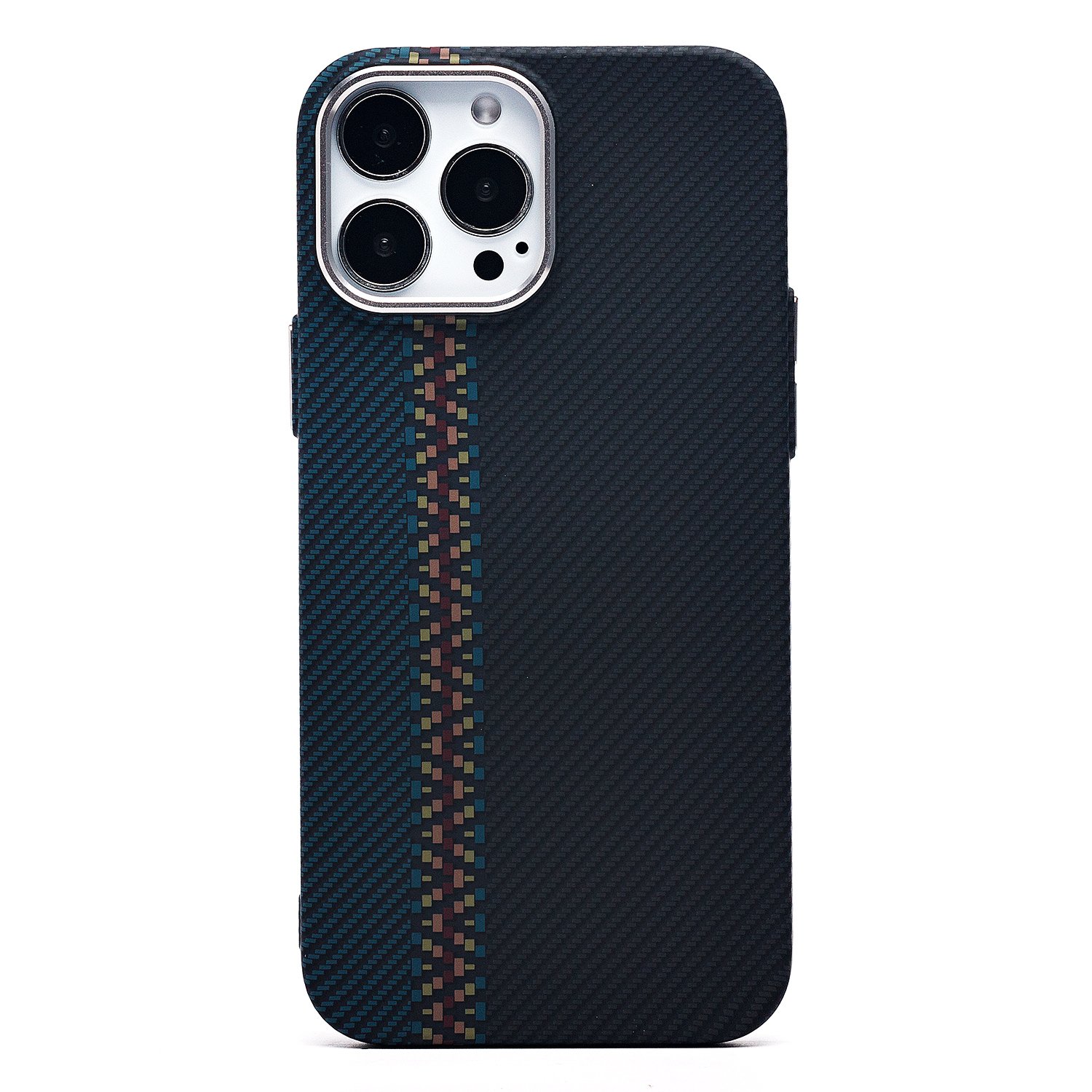 

Чехол-накладка Luxo Creative PC для смартфона Apple iPhone 13 Pro Max, TPU, черный/синий 121 (230973)