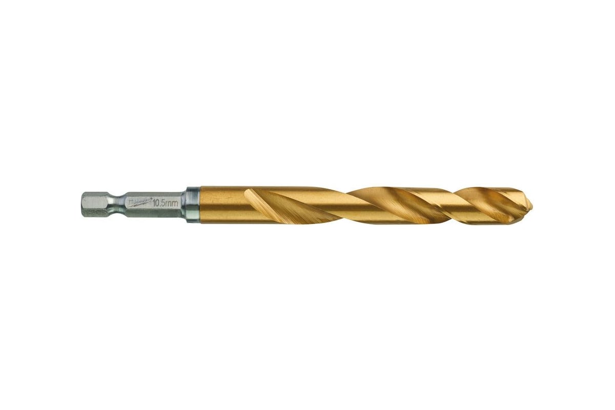 

Сверло ⌀10.5 мм x 122 мм/78 мм, HSS-G TiN, по металлу, Milwaukee RedHex, 1 шт. (48894724)