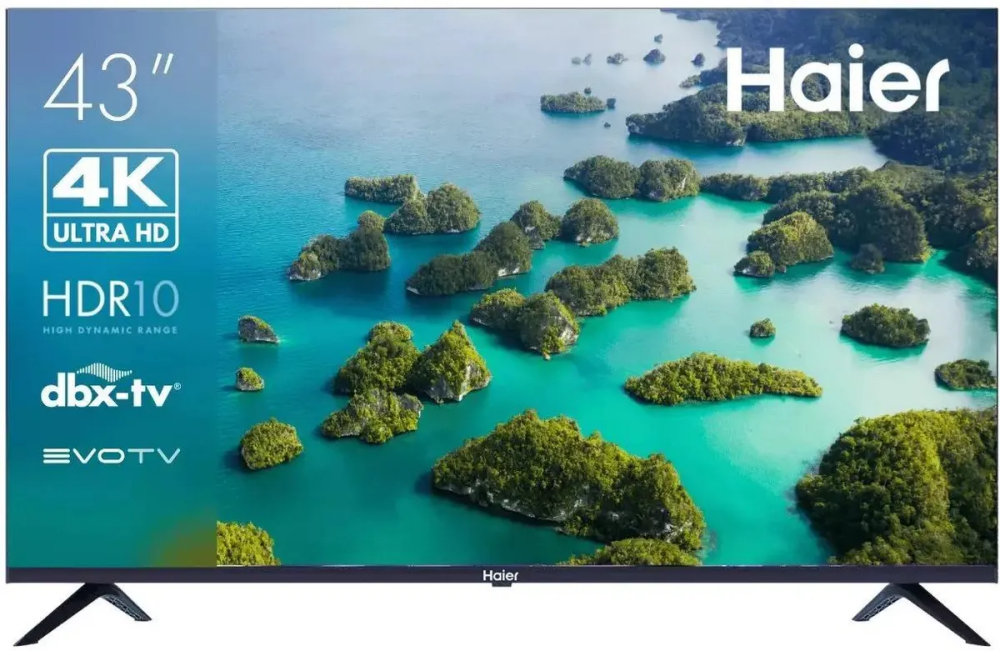 

Телевизор 43" Haier Smart TV S2, 3840x2160, DVB-T /T2 /C, HDMIx4, USBx2, WiFi, Smart TV, черный (DH1VYKD00RU), Smart TV S2