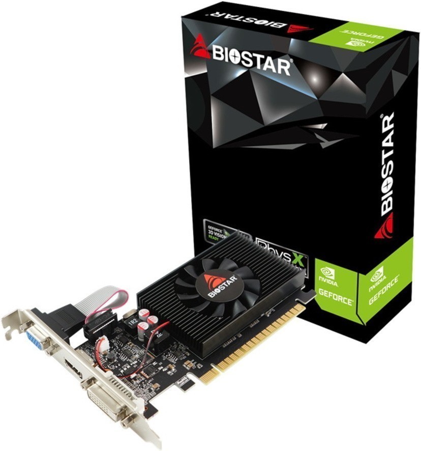 

Видеокарта BIOSTAR NVIDIA GeForce GT 710 GT710-2GB, 2Gb DDR3, 64 бит, PCI-E, 1, HDMI, Retail (VN7103THX6), GT710-2GB