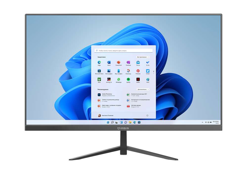 Моноблок IRBIS Groovy AIO 24N100M282C 23.8", Intel Processor N100, 8Gb, 256Gb, W11Pro