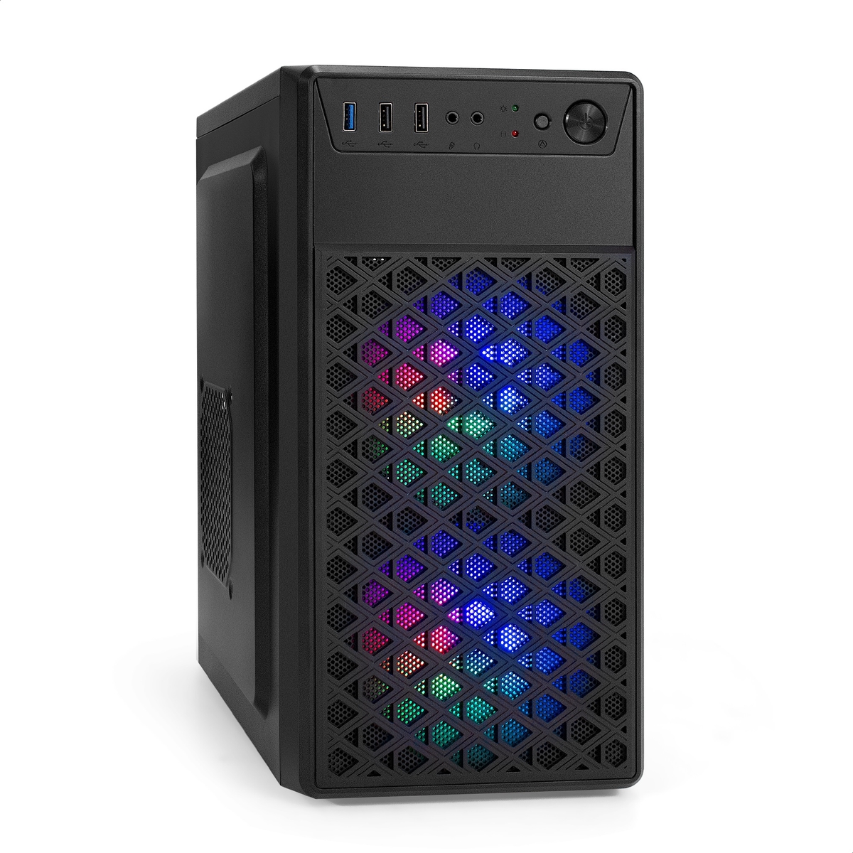 

Корпус ExeGate mEVO-7803-XP450, mATX, Mini-Tower, USB 3.0, RGB подсветка, черный, 450 Вт (EX296981RUS), mEVO-7803-XP450