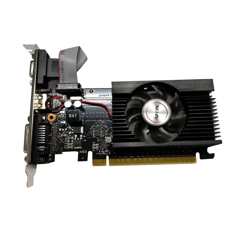 

Видеокарта AFOX NVIDIA GeForce GT 710 LP, 1Gb DDR3, 64 бит, PCI-E, VGA, DVI, HDMI, Retail (AF710-1024D3L5-V3), LP