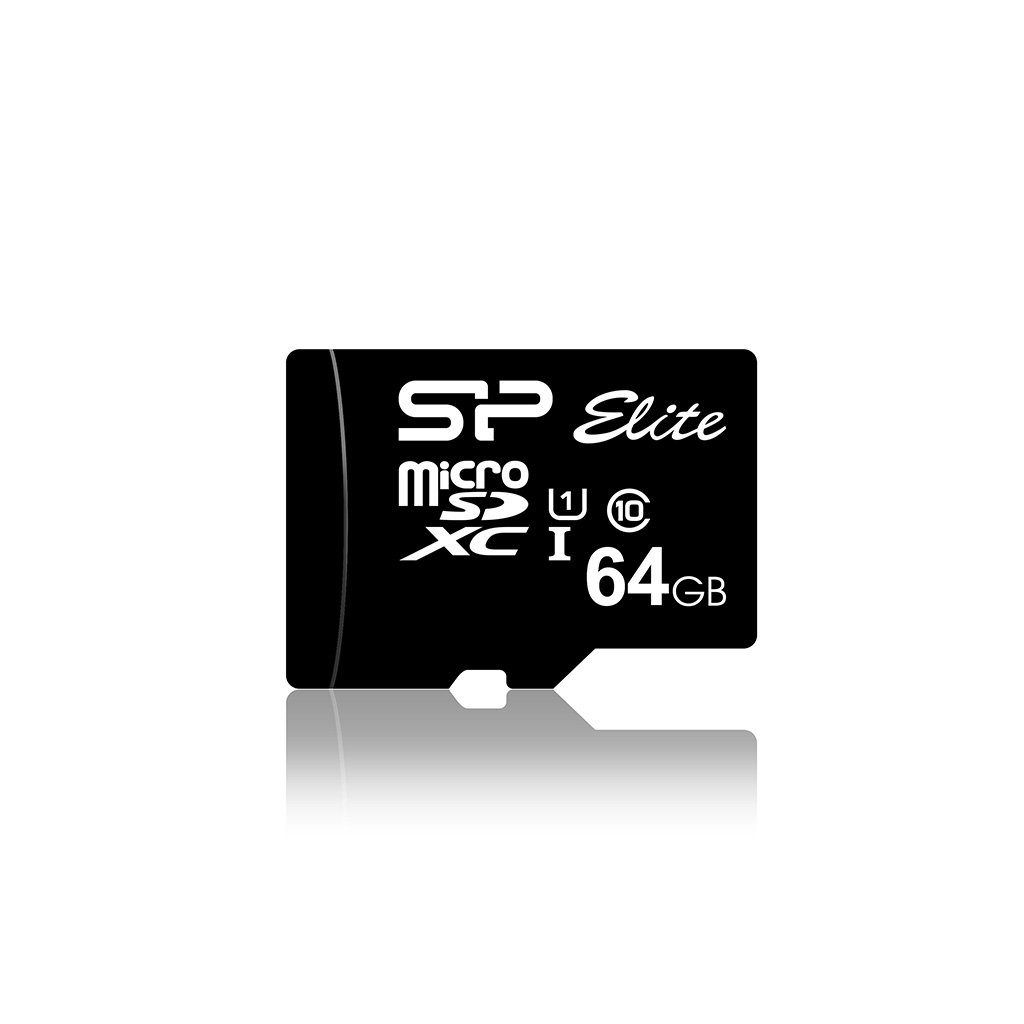 Карта памяти 64Gb microSDXC Silicon Power Elite Class 10 UHS-I U1 (SP064GBSTXBU1V10S)