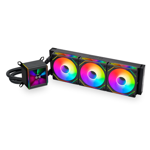 

Жидкостное охлаждение LIAN LI GALAHAD II LCD SL-INF 360 Black для Socket 115x/1200/1700/1851/AM5/AM4, 3x120 мм, ARGB, черный (G89.GA2ALCD36INB.R0), GALAHAD II LCD SL-INF 360 Black