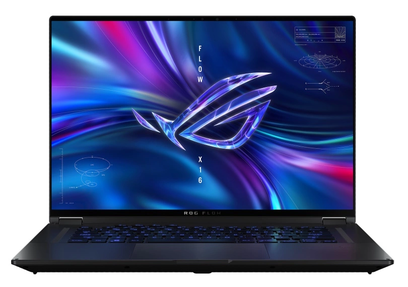 

Ноутбук ASUS ROG Flow X16 GV601VI-NL062W 16" IPS 2560x1600 Touch, Intel Core i9 13900H 2.6 ГГц, 32Gb RAM, 1Tb SSD, NVIDIA GeForce RTX 4070-8Gb, W11, черный (90NR0G01-M00390), GV601VI-NL062W