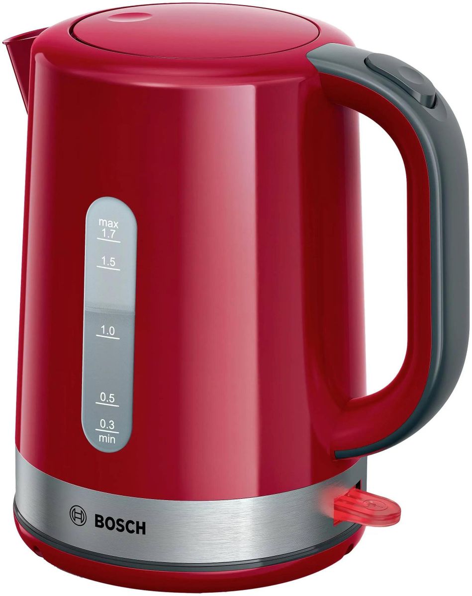

Чайник электрический Bosch TWK6A514 1.7л. 2.2 кВт, пластик/металл, красный (TWK6A514), TWK6A514