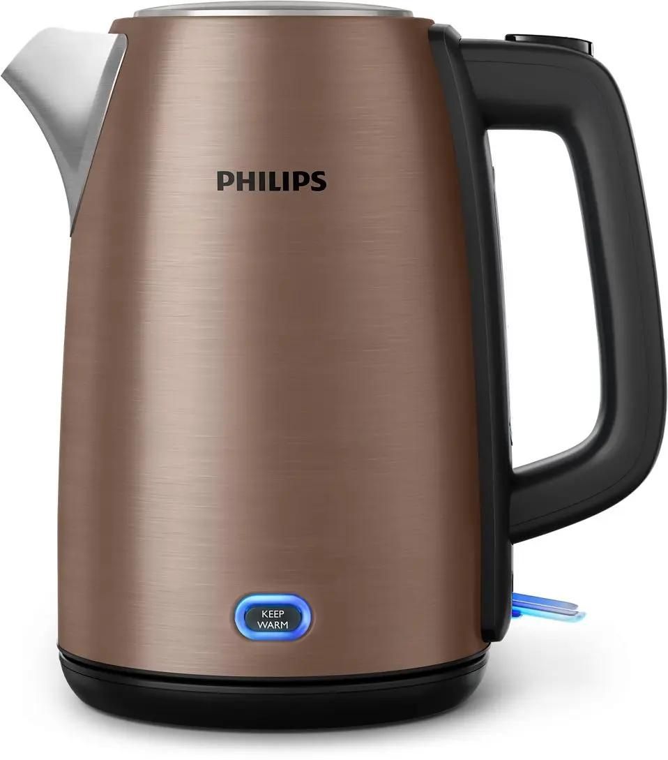 

Чайник электрический PHILIPS HD9355 / 92 1.7л. 1.74 кВт, пластик/нержавеющая сталь, медный (HD9355 / 92), HD9355 / 92