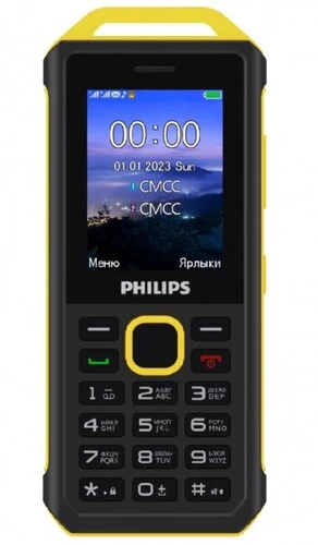 

Мобильный телефон Philips E2317, 2.4" 320x240 TFT, BT, 1xCam, 2-Sim, 2500 мА·ч, micro-USB, желтый (CTE2317YL/00), E2317