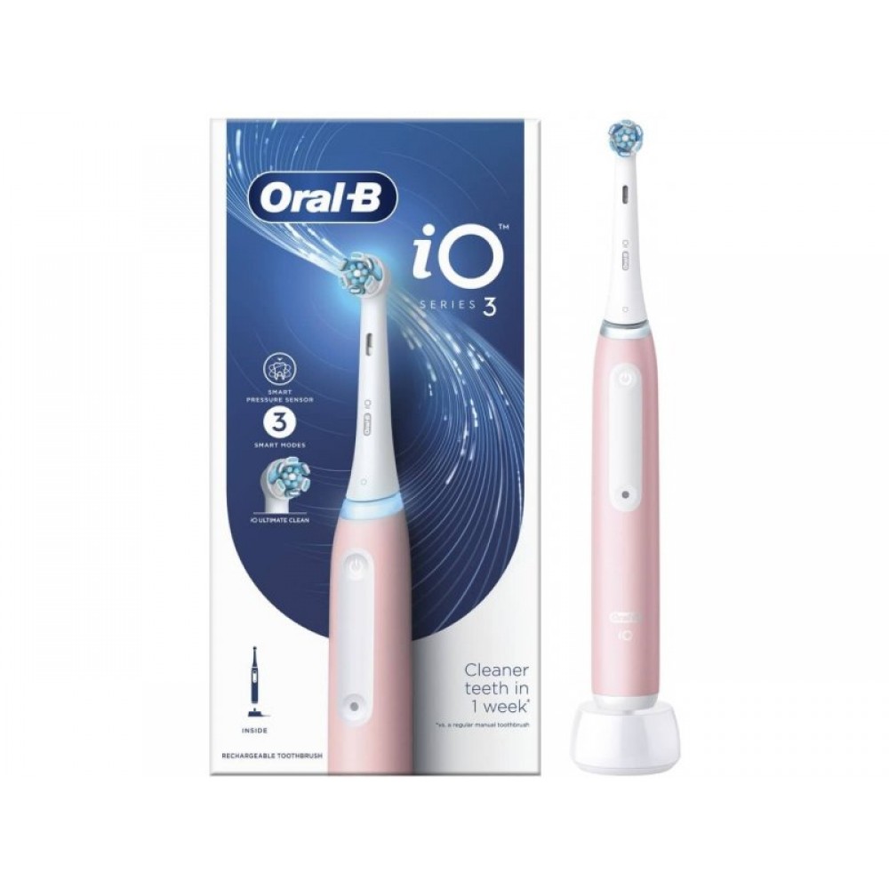 Электрическая зубная щетка Oral-B IO3, насадок: 1, режимов: 3, розовый