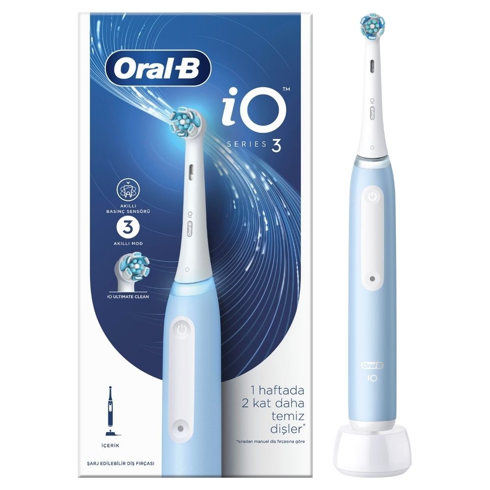 Электрическая зубная щетка Oral-B IO3, насадок: 1, режимов: 3, голубой