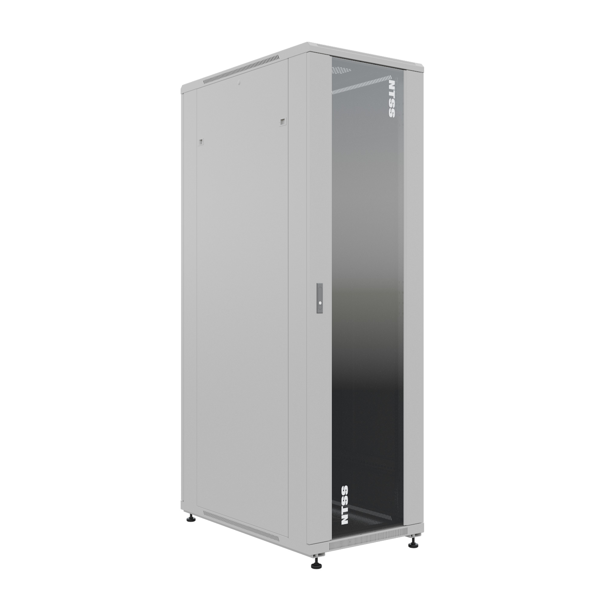 

Шкаф серверный напольный 47U 600x1000 мм, стекло/перфорация, серый, NTSS ПРЕМИУМ (NTSS-R47U60100GS)