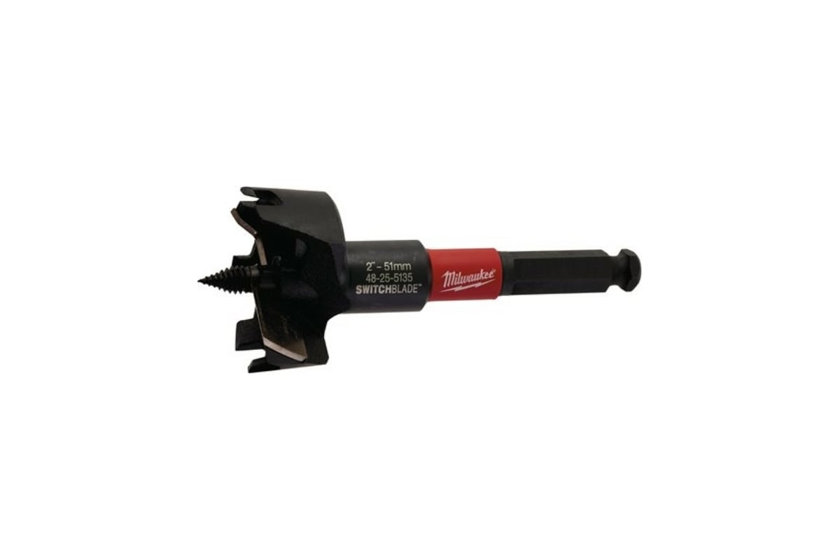

Сверло Форстнера ⌀51 мм x 80 мм, по дереву, Milwaukee Switchblade, 1 шт. (4932479499)