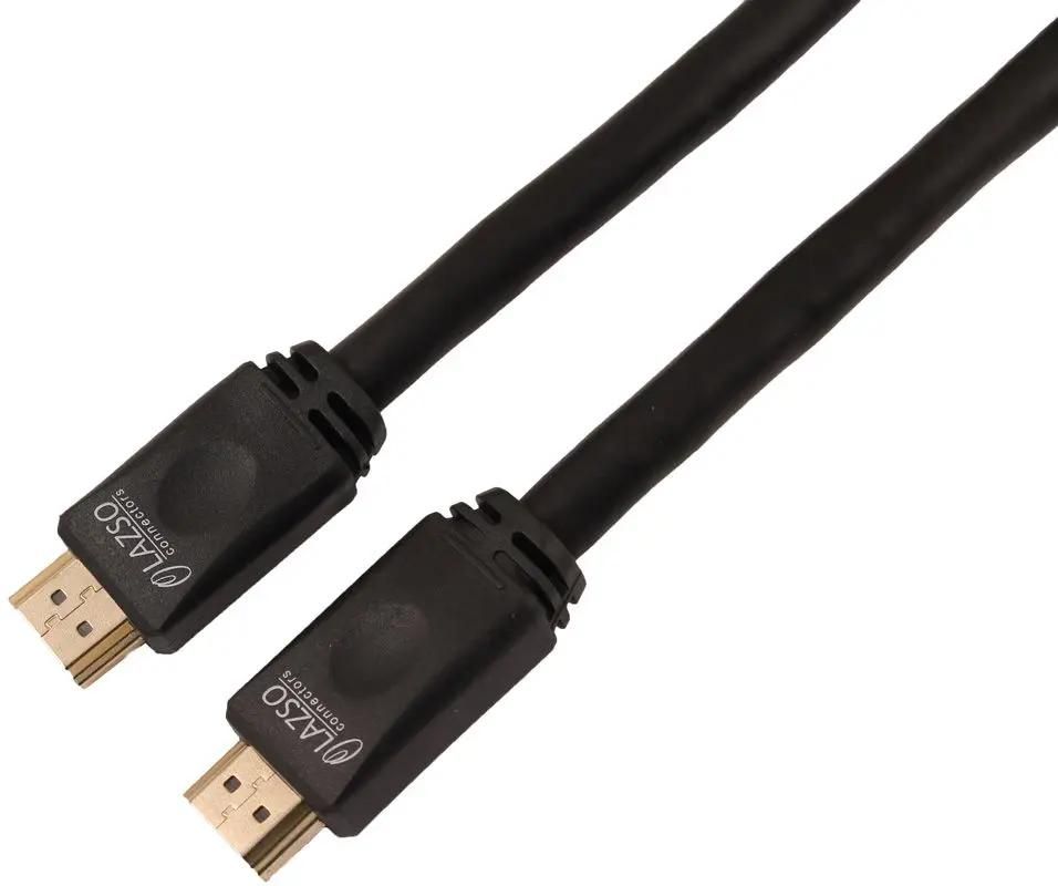 Кабель HDMI(19M)-HDMI(19M) v2.0 4K, 20 м, черный LAZSO WH-111 (WH-111(20m)) б/у, отказ от покупки, следы эксплуатации
