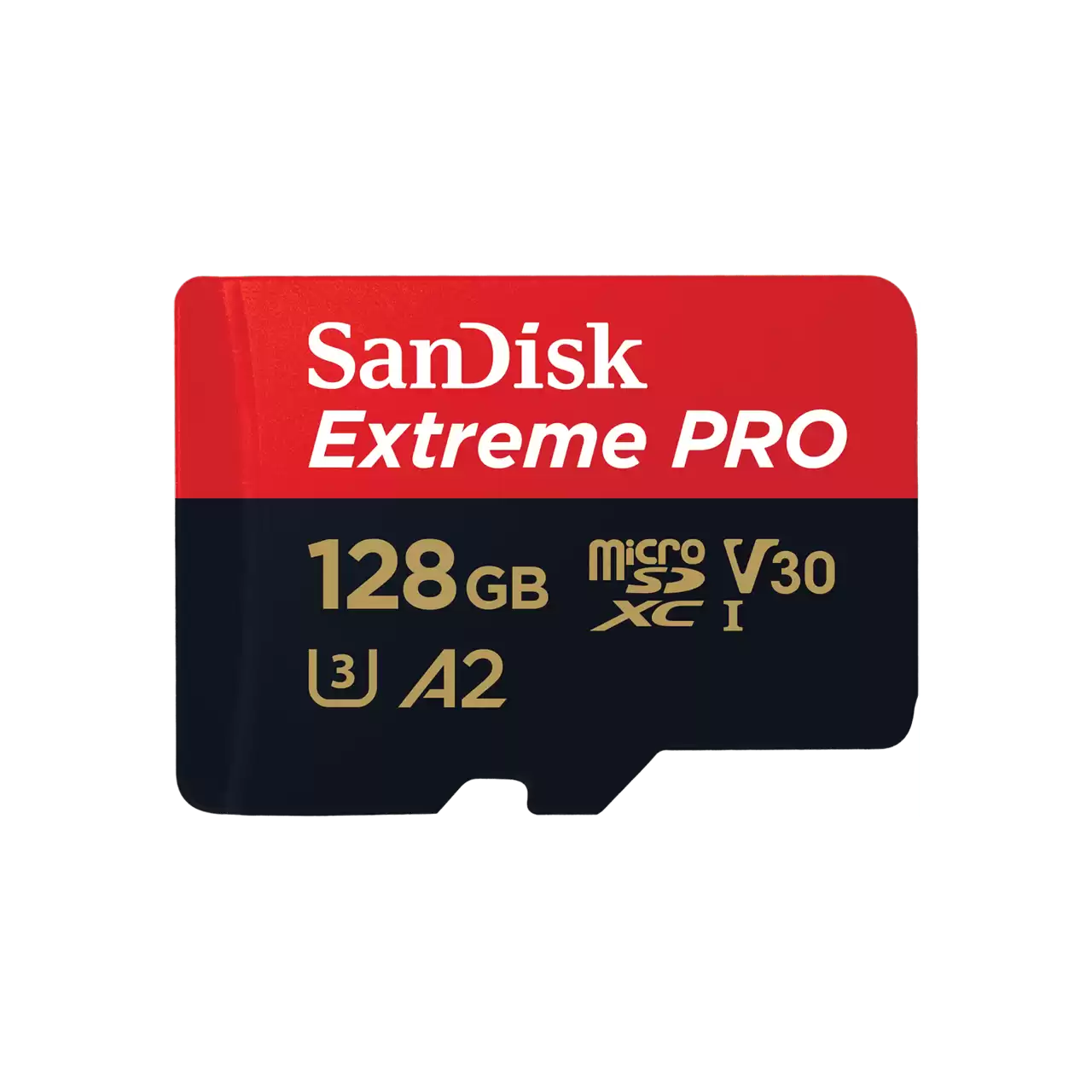 Карта памяти 128Gb microSDXC Sandisk Extreme Pro Class 10 UHS-I U3 V30 A2 + адаптер (SDSQXCD-128G-GN6MA)