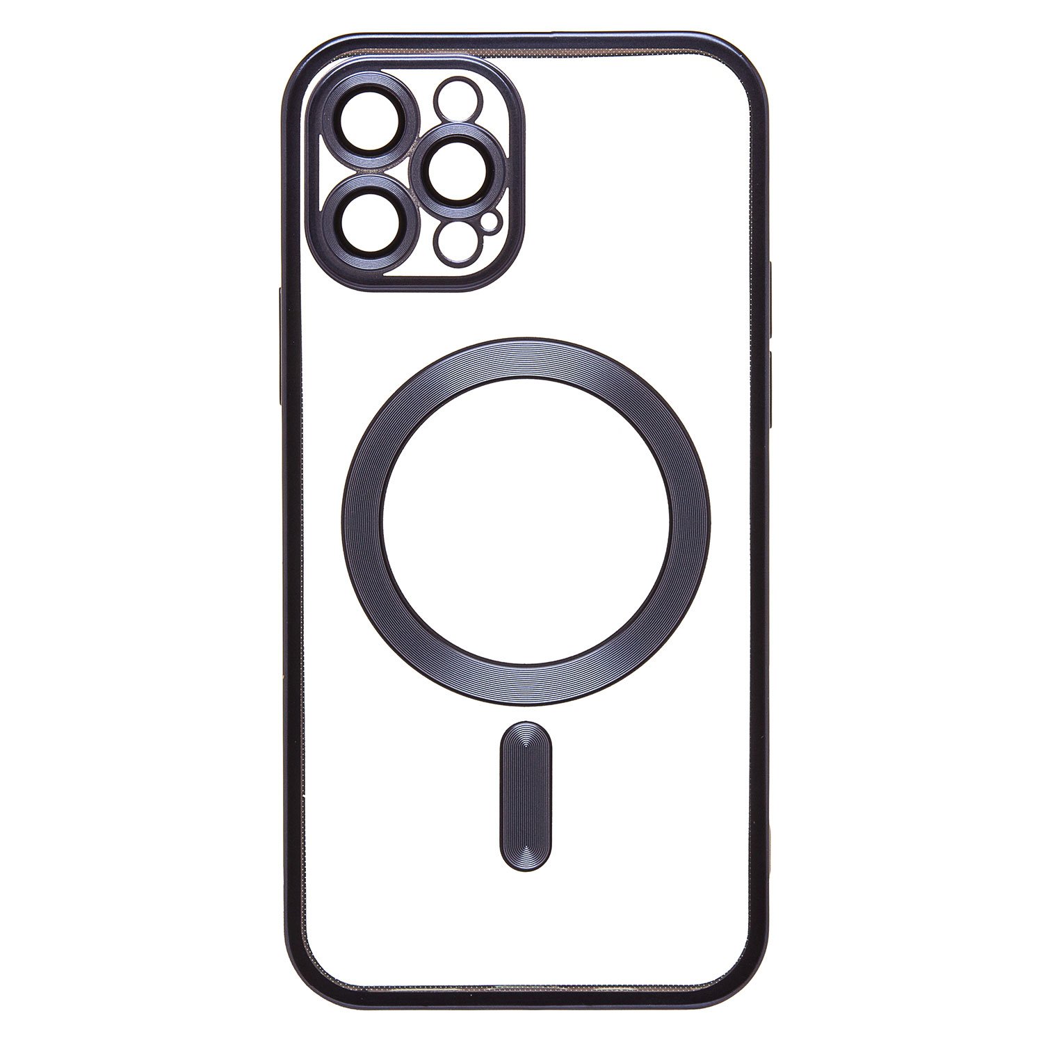 Чехол-накладка SM027 SafeMag для смартфона Apple iPhone 12 Pro, синий титановый