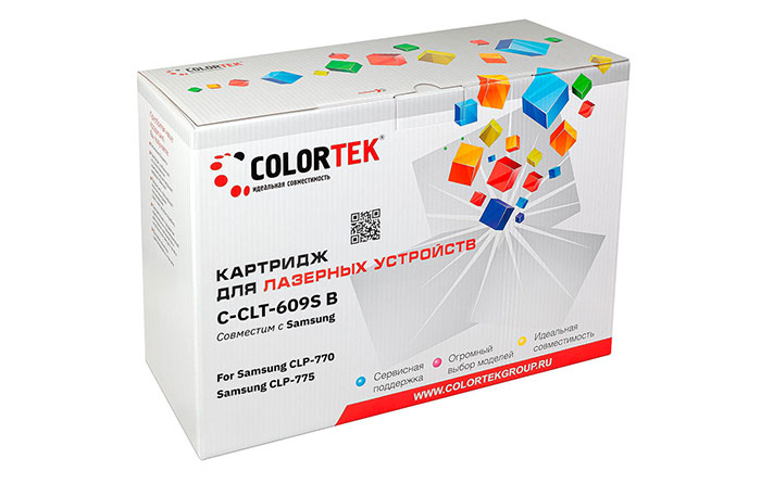 Картридж Colortek CLT-609S для Samsung, черный (СТ-CLT-609S) б/у, ВОССТАНОВЛЕННЫЙ