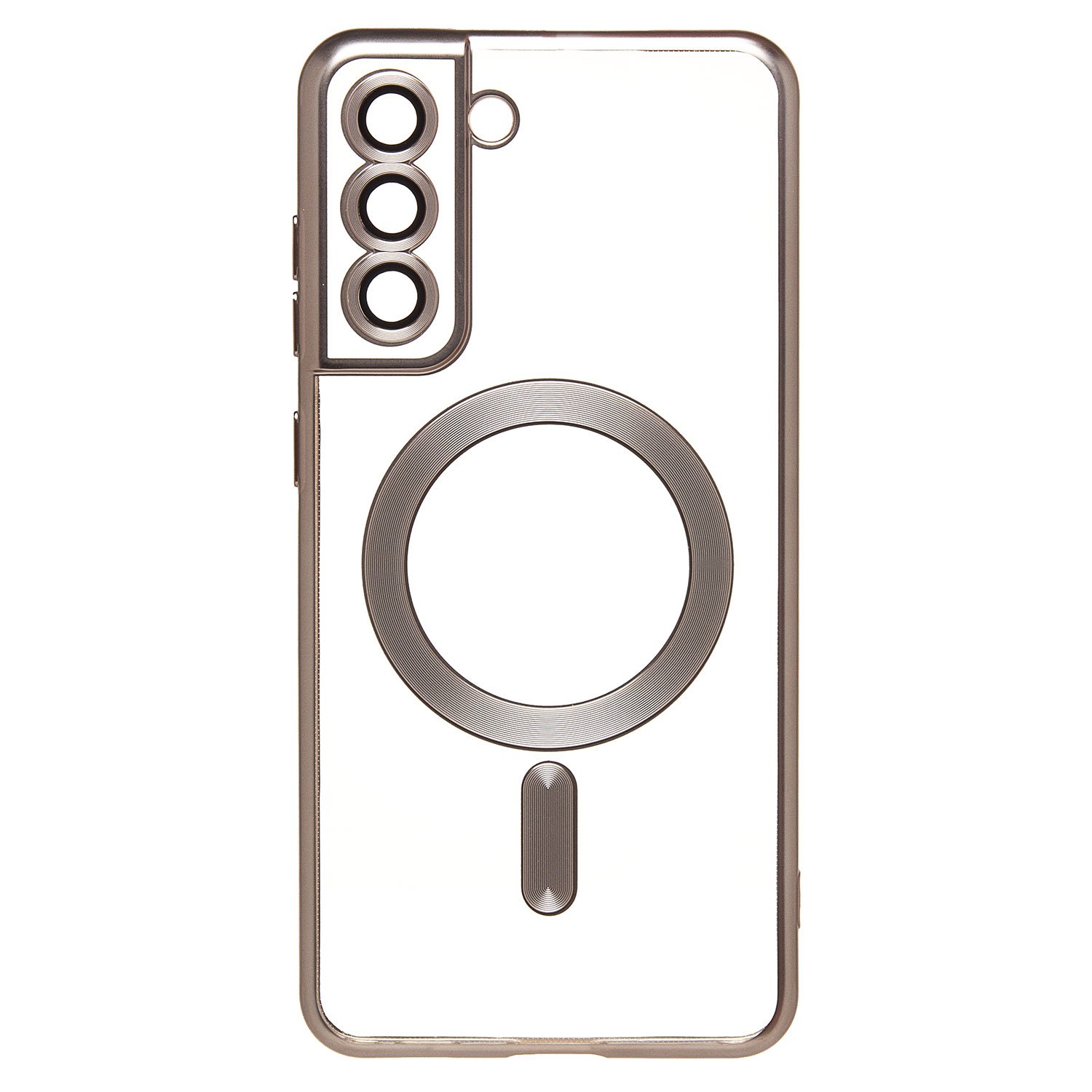 Чехол-накладка SM027 SafeMag для смартфона Samsung Galaxy S21FE, титановый