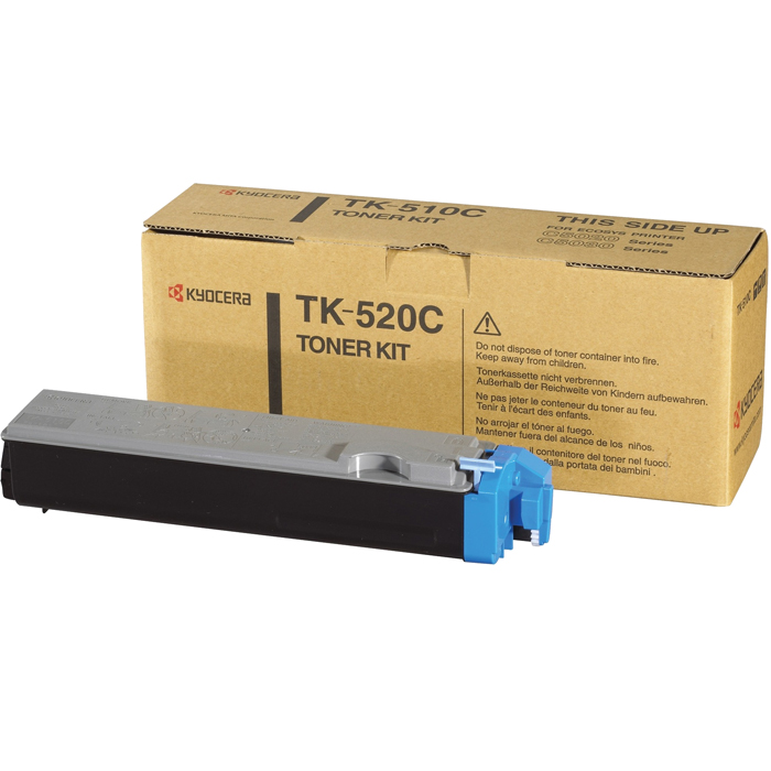 

Картридж лазерный Kyocera TK-520C/1T02HJCEU0, голубой, 4000 страниц, оригинальный, для Kyocera FS-C5015N, TK-520C