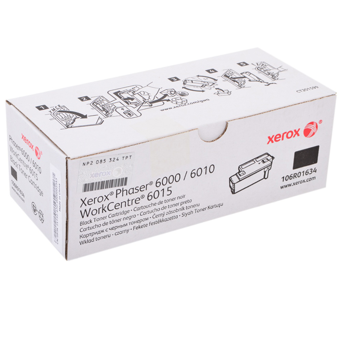

Картридж лазерный Xerox 106R01634, черный, 2000 страниц, оригинальный для Xerox Phaser 6000, 3010, WorkCentre 6015, 106R01634