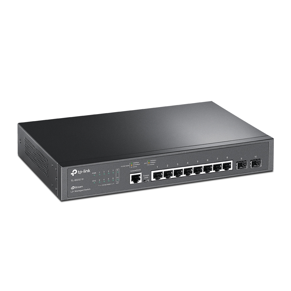 Коммутатор TP-Link TL-SG3210, 8x1 Гбит/с, SFP/uplink: SFPx2 (T2500G-10TS/TL-SG3210)